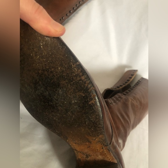 Vintage Equestrian Leather Tall Knee Lace Up Horse RIding Boots Women Sz 10 - Picture 4 of 13